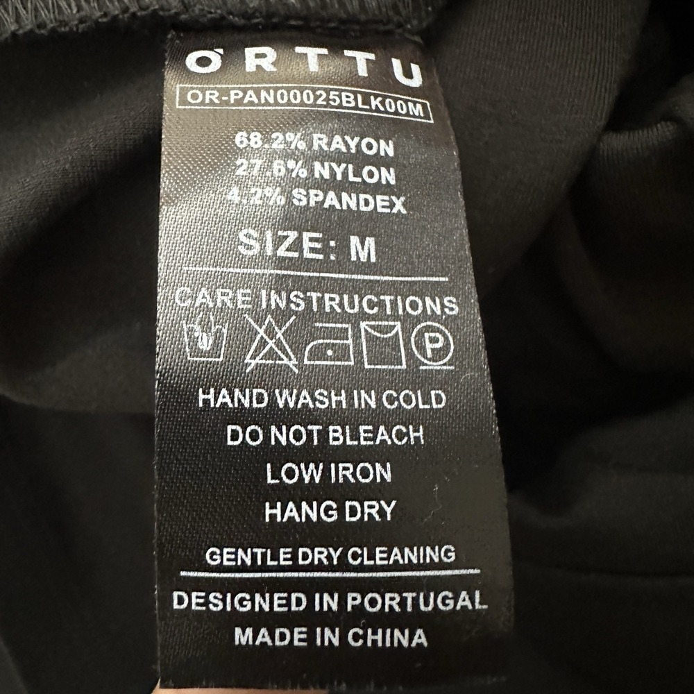Orttu Medium NY Skirt Pants Jogger Black Men Avant-garde Elastic Waist Slim Cut - Picture 14 of 15